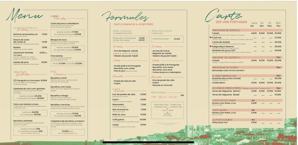 Restaurant La Porte Royale - Menu Image 1